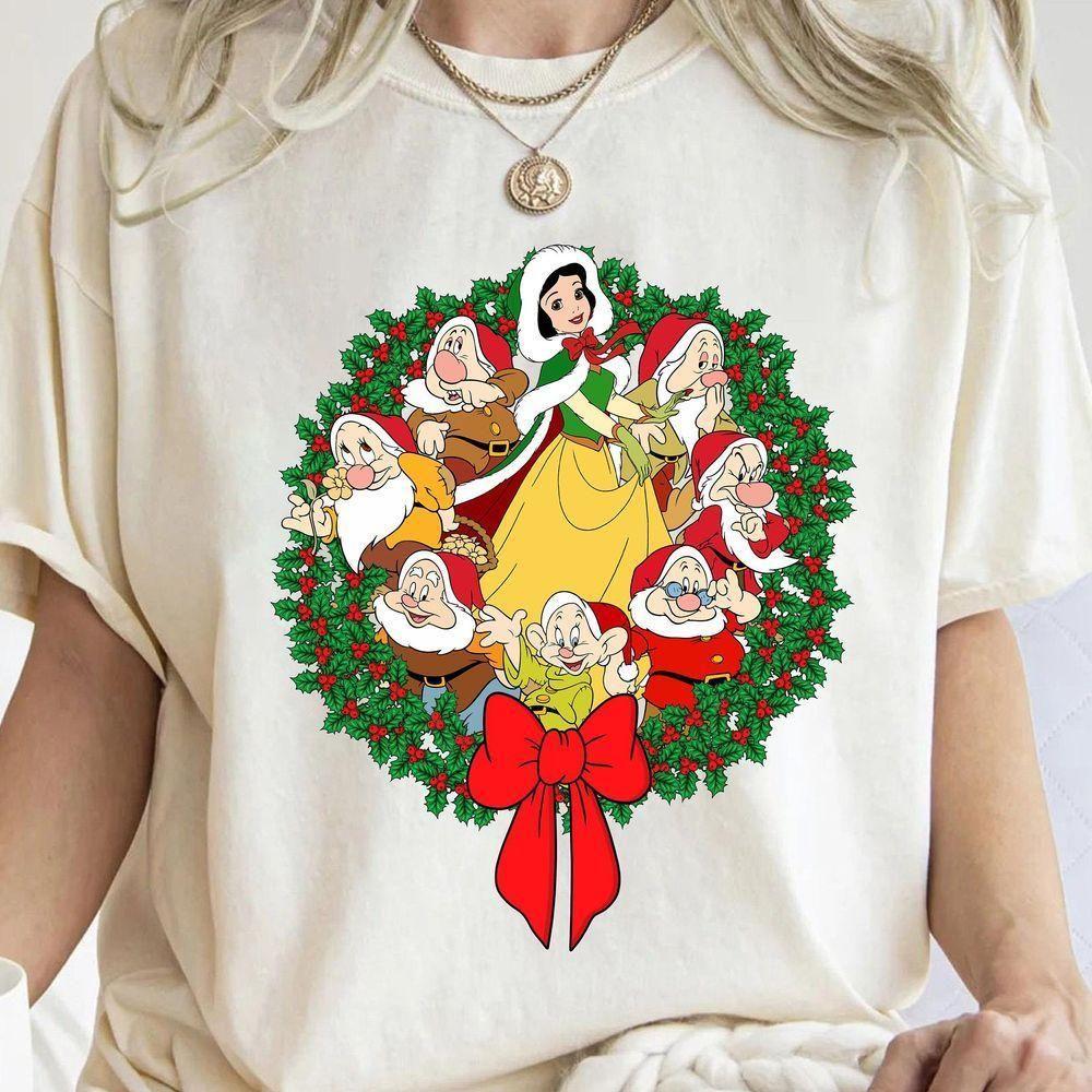 Princess Snow White And Seven Dwarfs Christmas Wreath Disney Vuitino Merch